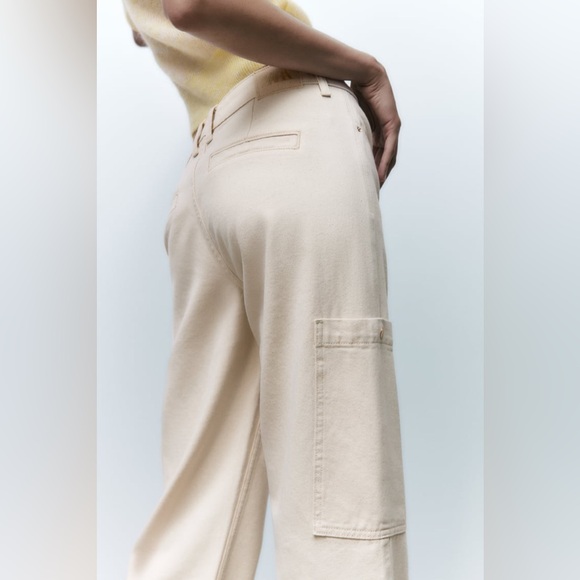 Zara Straight Cargo Jean Z1975 Size 14 New with tags - Picture 5 of 16
